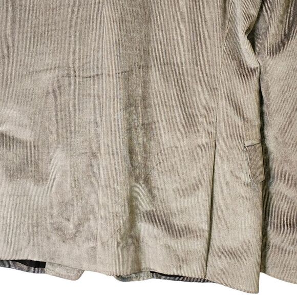 Messagerie Silver Gray Soft Corduroy 4 Button Font Sports Coat Size 50 - Picture 13 of 16